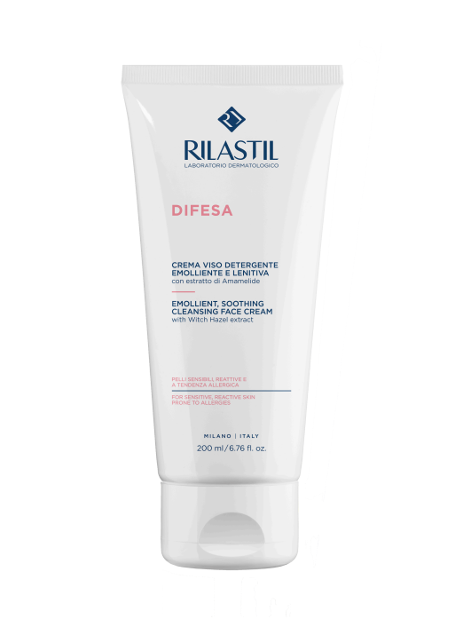 RILASTIL DIFESA EMOLIENTE, CREMA FACIAL LIMPIADORA SUAVISANTE CALMANTE